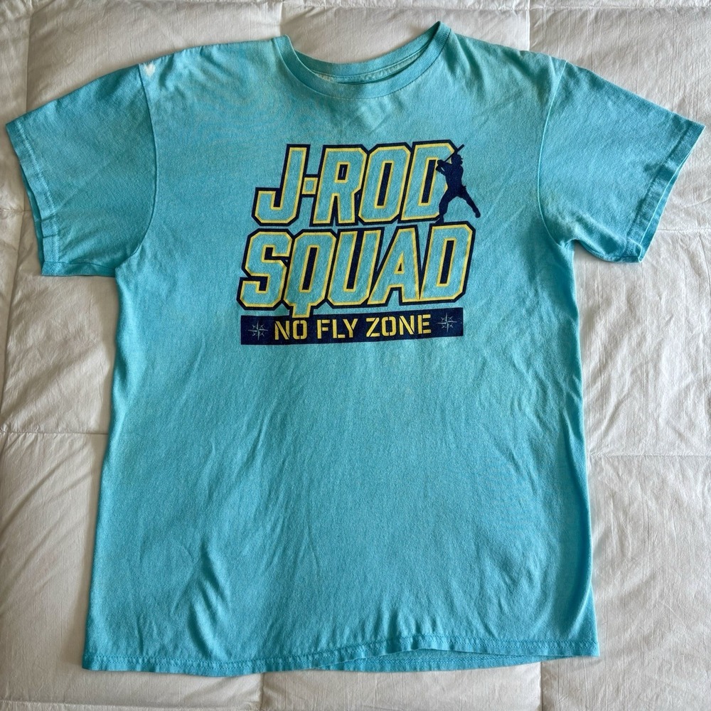 Seattle Mariners "J-Rod Squad" 2023 SGA Promo T-shirt "No Fly Zone" Mens M Aqua